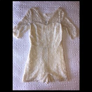 white lace romper